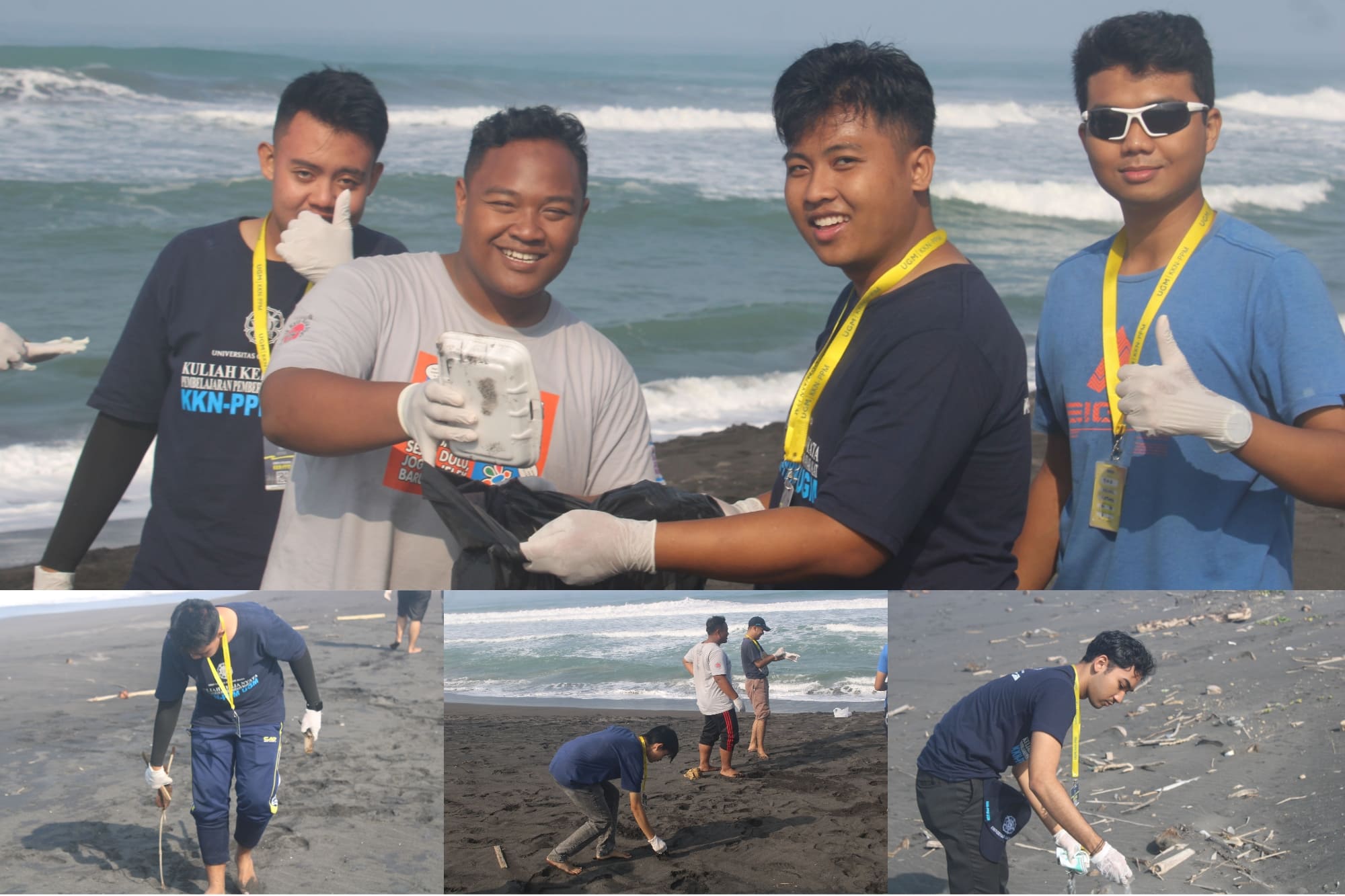 Bersih pantai di Pantai Congot | Foto: Umar Mahdii A