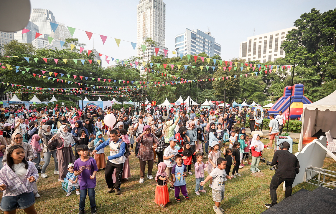 Antusiasme pengunjung acara kumparanMOM Festival Hari Anak 2023 hari kedua. Foto: Dicky Adam Sidiq/kumparan.