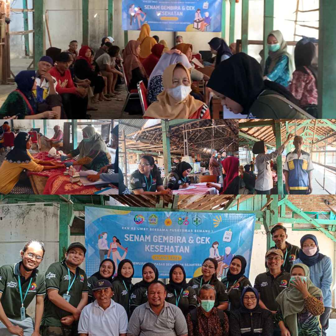 Kegiatan senam bersama dan cek kesehatan KKN UMBY | Sumber: dokumentasi pribadi