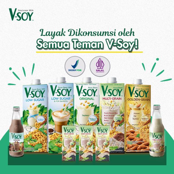 iklan v-soy - contoh gambar iklan produk minuman yang simple beserta penjelasannya