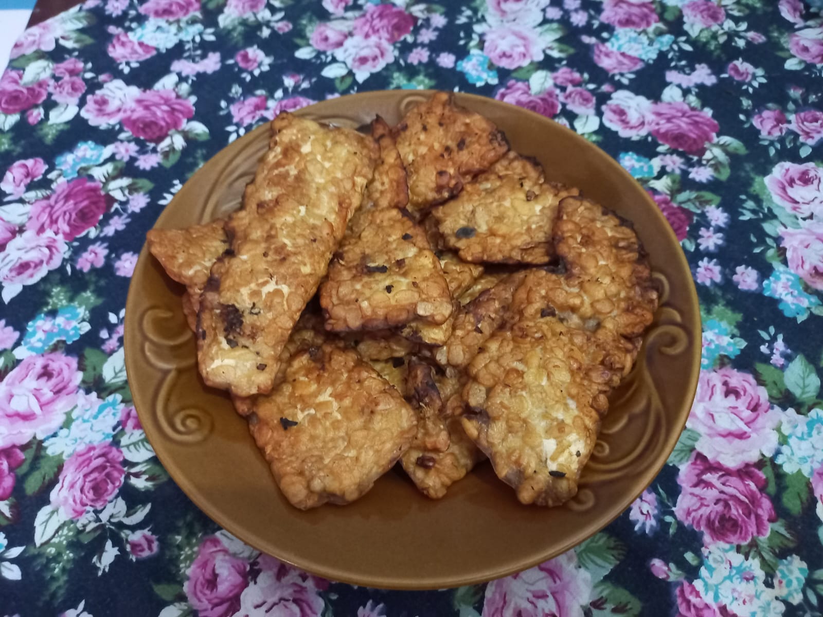 Tempe Daun Jati yang Sudah Digoreng