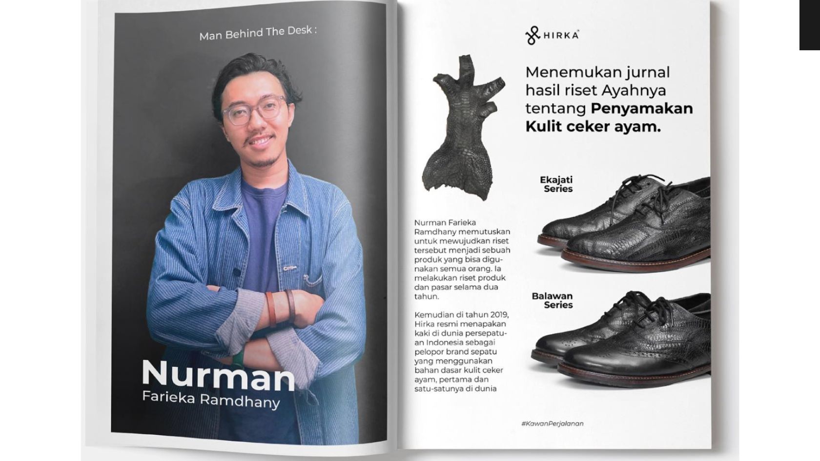 Nurman, sang penyulam sepatu kulit ayam Nurman, sang penyulam sepatu kulit ayam