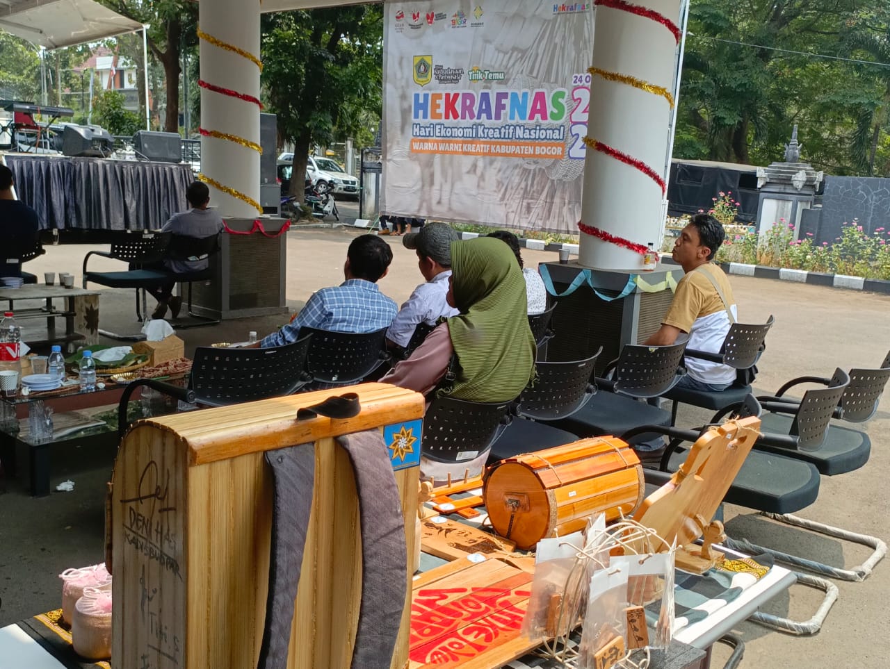 Mini show case produk Belgi Art dalam kegiatan peringatan Hekrafnas 2023 | Sumber: Dok. Belgi Alhuda