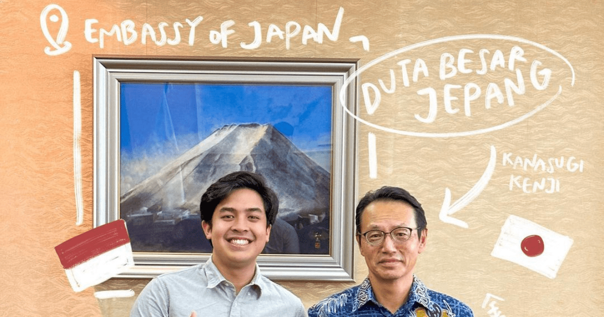 Bertemu langsung dan berbincang dengan Duta Besar Jepang?? di Indonesia ??, bapak Kanasugi Kenji.