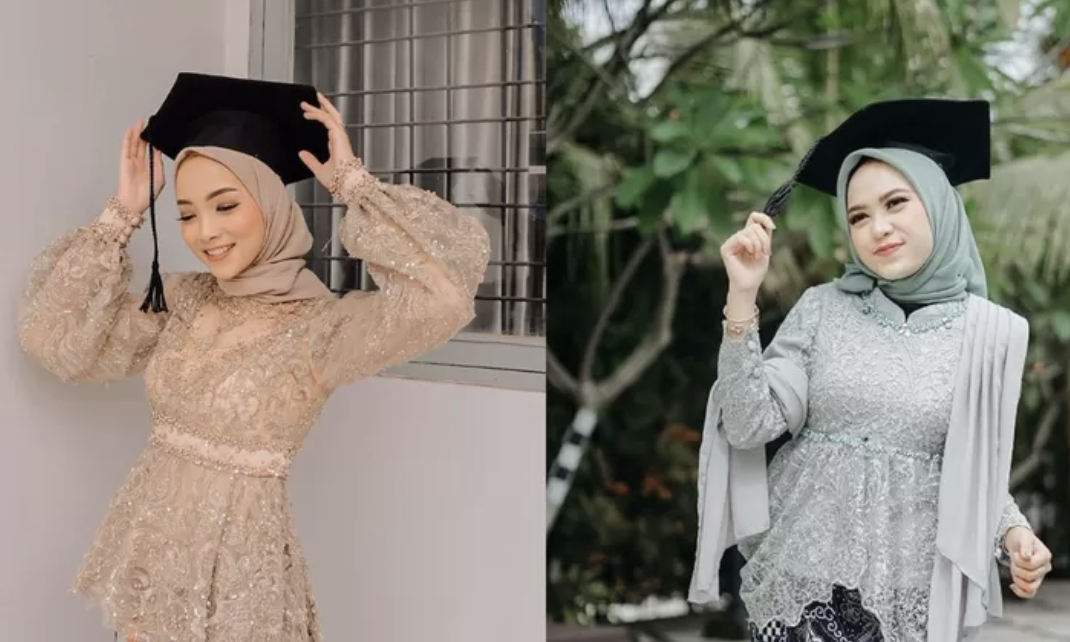 Kebaya brokat - inspirasi ootd model kebaya wisuda simpel dan elegan