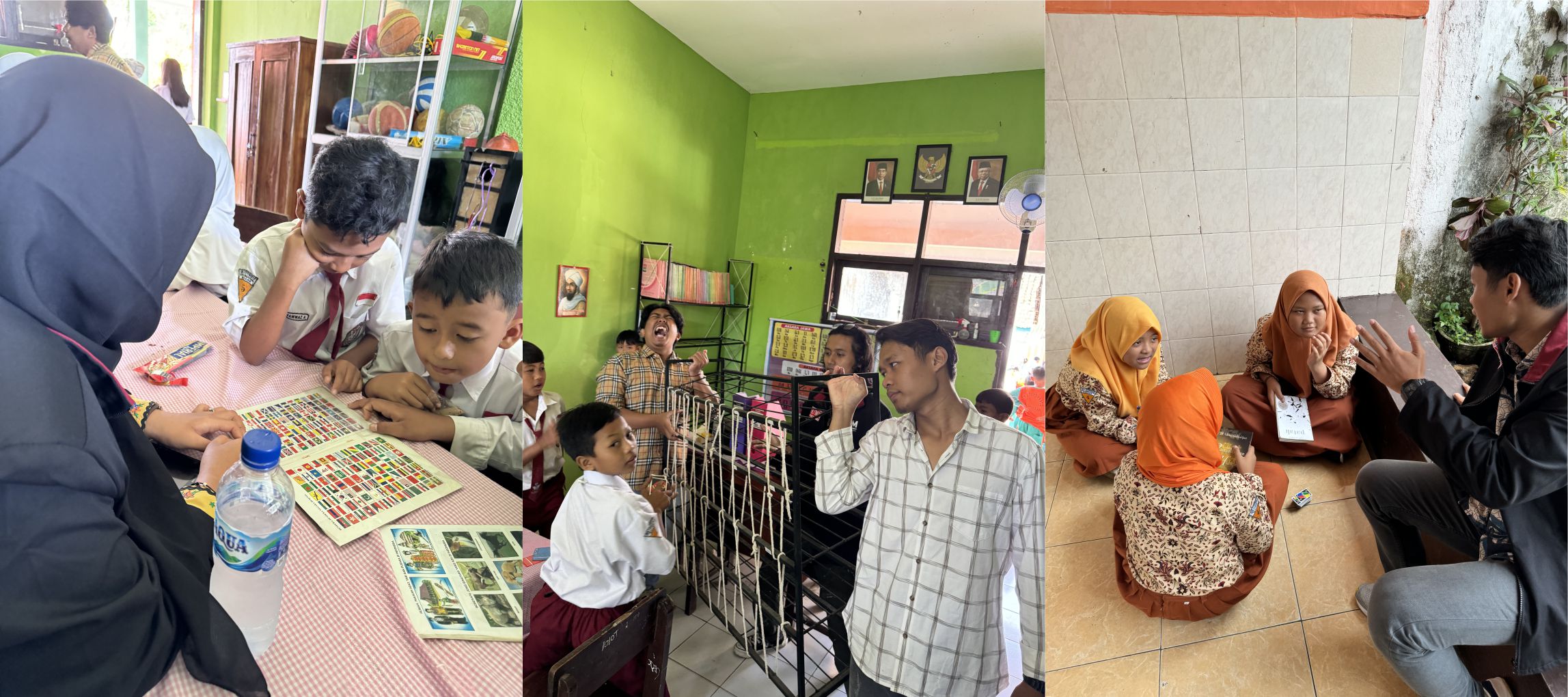 penataan ulang ruangan pojok baca dan memberi pemahaman literasi kepada peserta didik