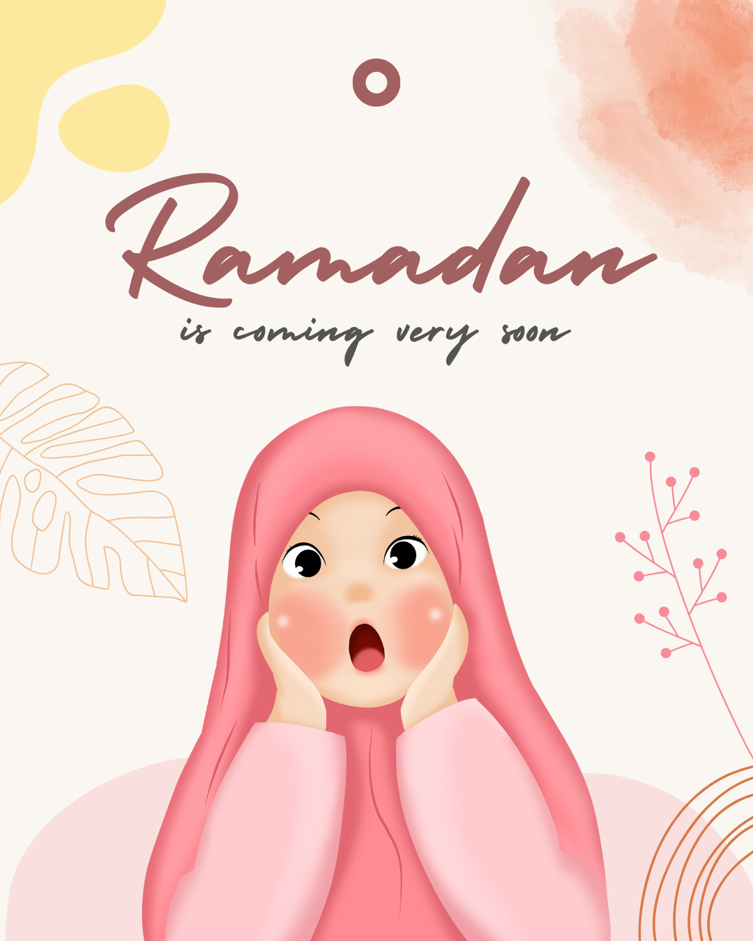 poster ramadhan anak TK dan SD 2024 anak perempuan cute pink