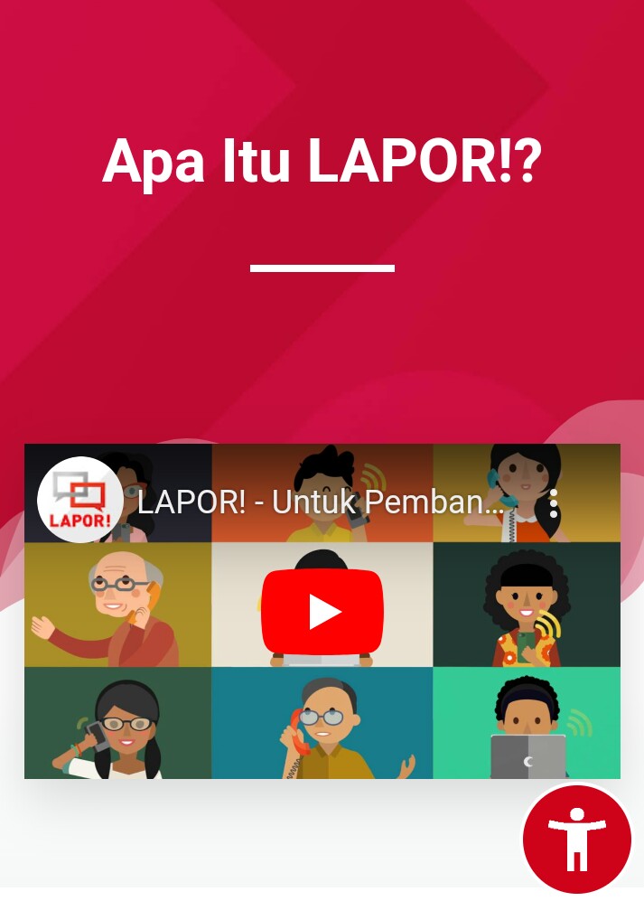 Tampilan Aplikasi SP4N-LAPOR!
