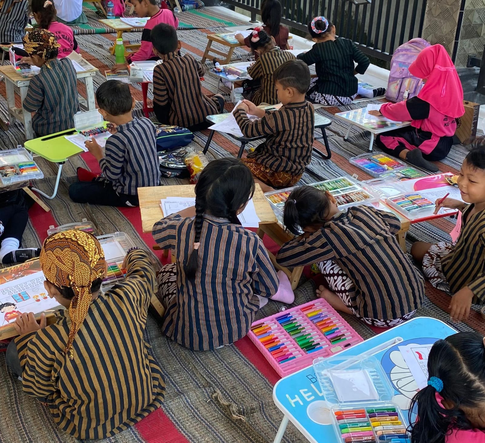 Lomba mewarnai anak-anak PAUD di acara GEMPITA Foto: Dokumentasi Pribadi
