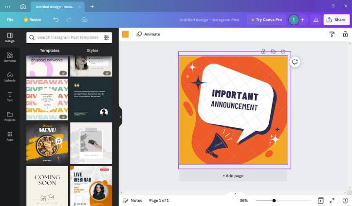 Ilustrasi download poster di Canva