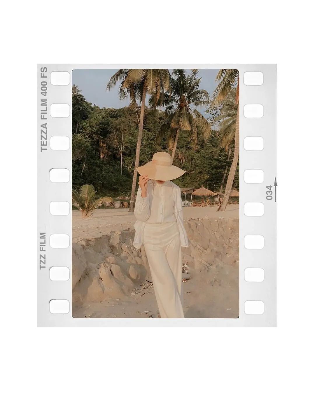 Kaftan dengan Celana Kulot - ootd ke pantai untuk hijabers