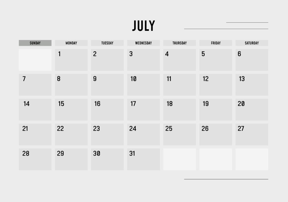 kalender Juli 2024