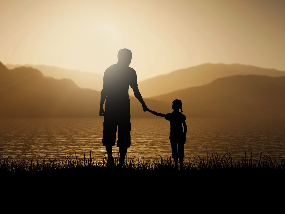 Ilustrasi Ayah dan Anak 