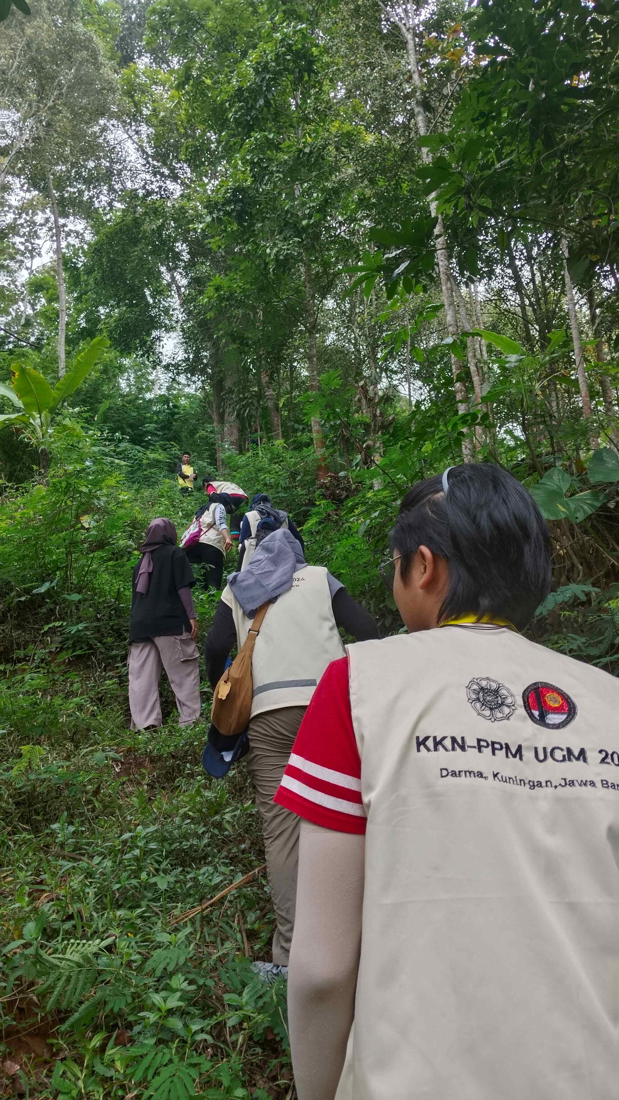Penelusuran Jalur Pendakian Baru ©KKN Kilau Darma