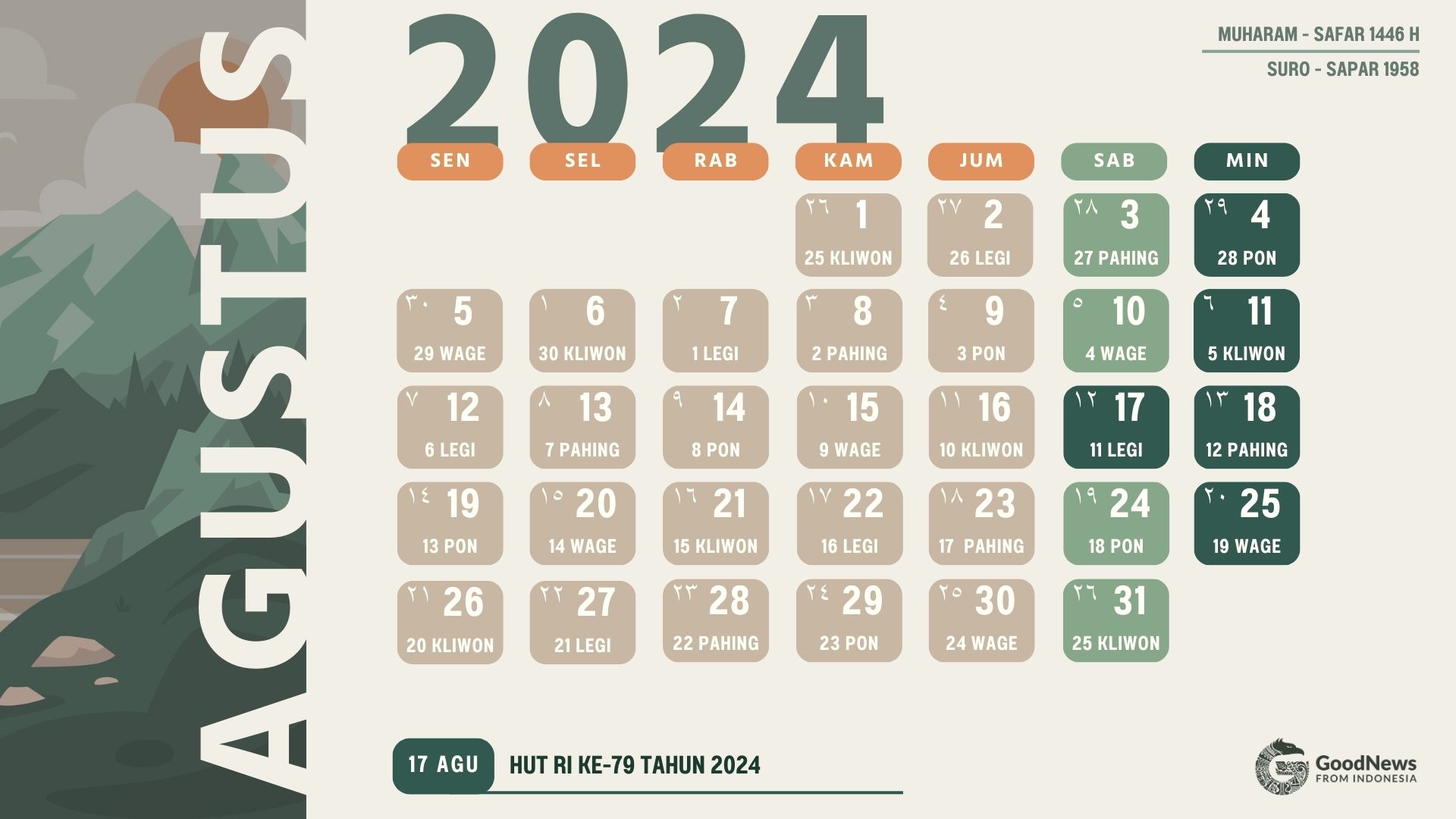Kalender Agustus 2024