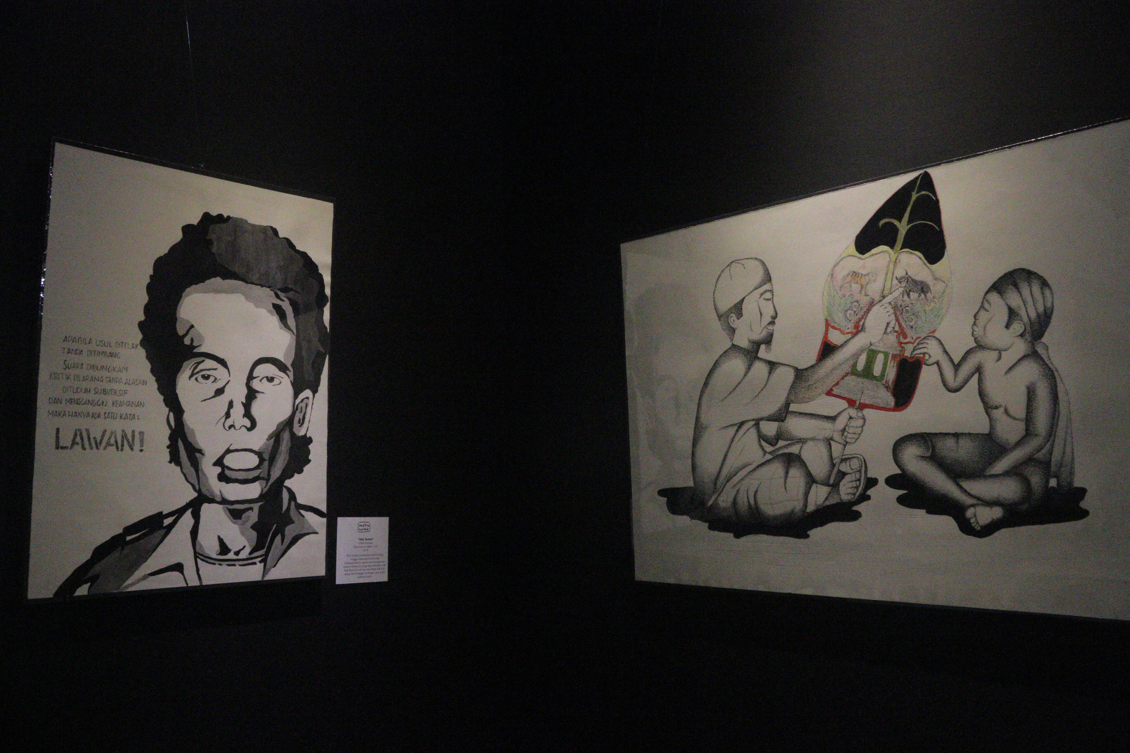 (Salah satu sudut pameran yang menampilkan Widji Thukul/GNFI-AP
