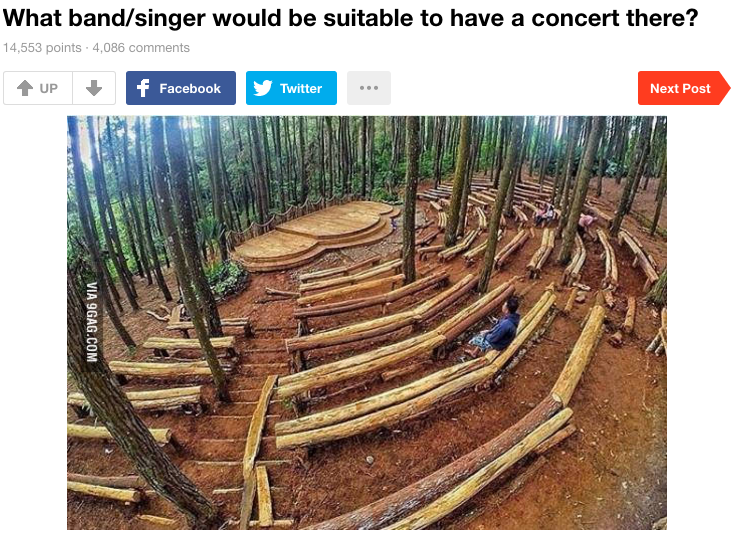 Hutan Pinus Mangunan Hebohkan situs 9gag.com