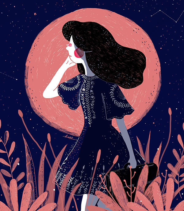 The Moon Girl (Gambar: Kathrin Honesta / Behance.net)