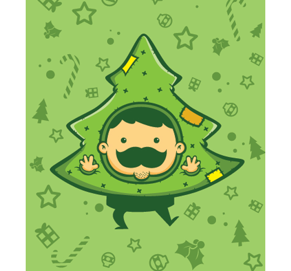 Mr. Moustache Christmas Edition (Gambar: Devina Puspitasari / Behance.net)