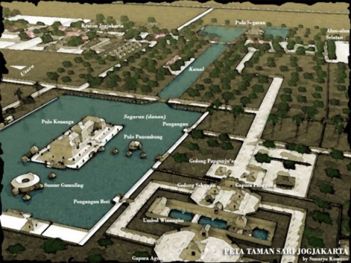 Peta Komplek Tamansari (Gambar: jeckosatrio.blogspot.co.id)