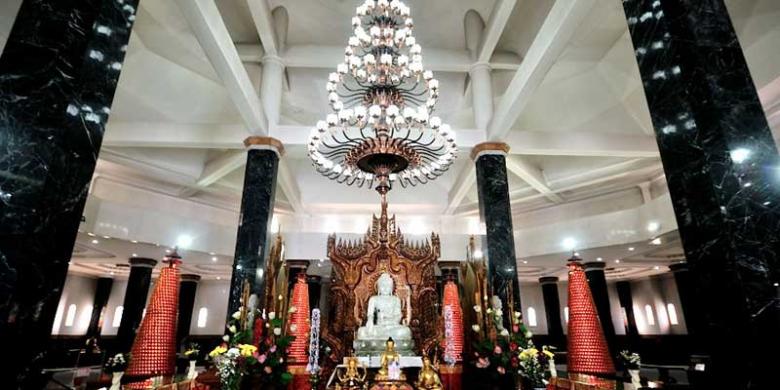 (Ruangan dalam Pagoda Lumbini/kompas.com)